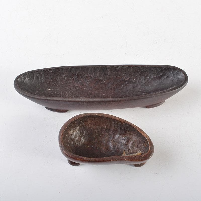 天然石　鑑賞石　天竜川　唐木台付　2点まとめて　C　R6210