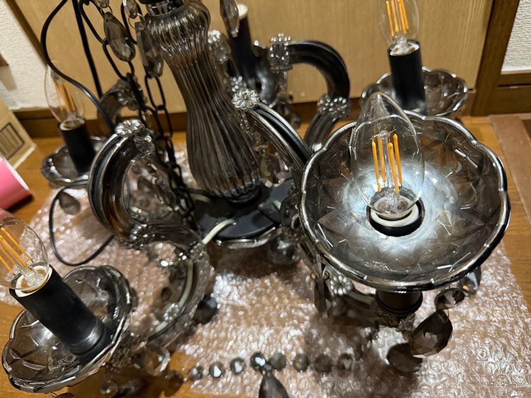 エレガントなクリスタルシャンデリア 5灯