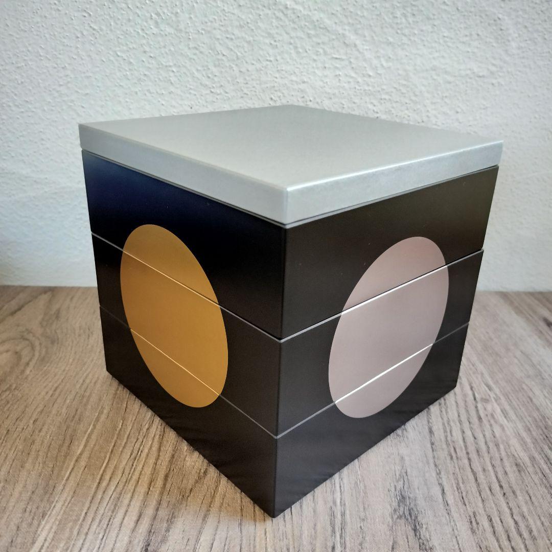 栗原はるみ 三段重 日月柄 重箱 お重　三重 お正月 おせち