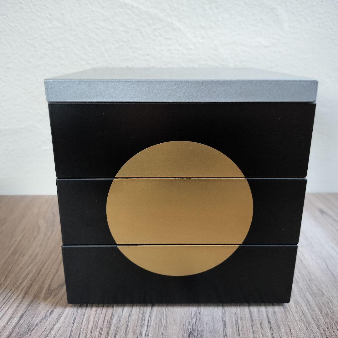 栗原はるみ 三段重 日月柄 重箱 お重　三重 お正月 おせち