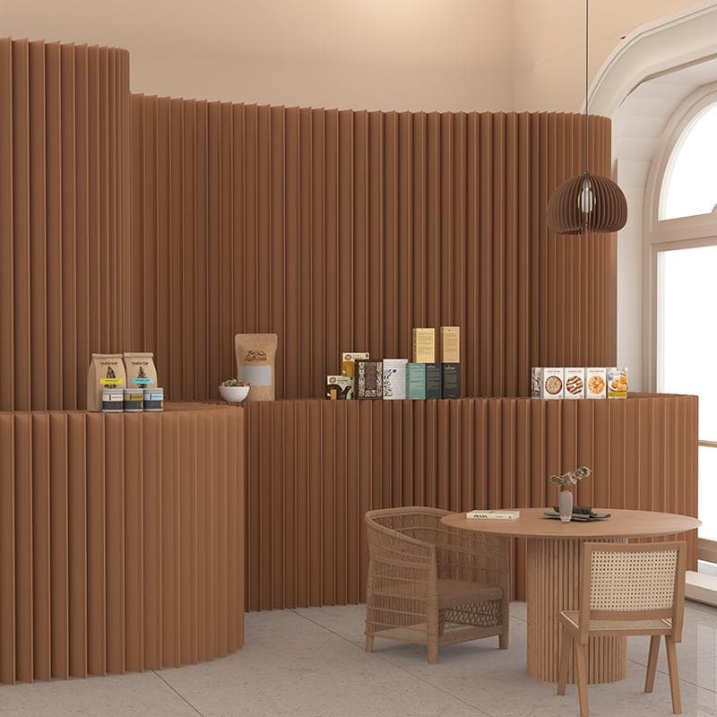 展示台高さ2ｍ長さ1-2ｍ陳列用品組立不要折りたたみパーテーション間仕切り