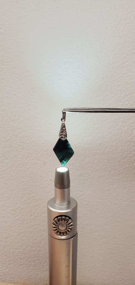 糸魚川翡翠 入りコン沢 茄子紺 ペンダントトップ