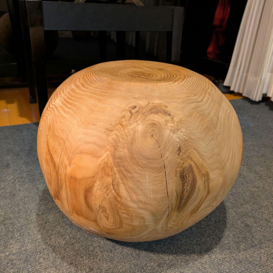 栗　天然木　丸型　高さ約30.5㎝