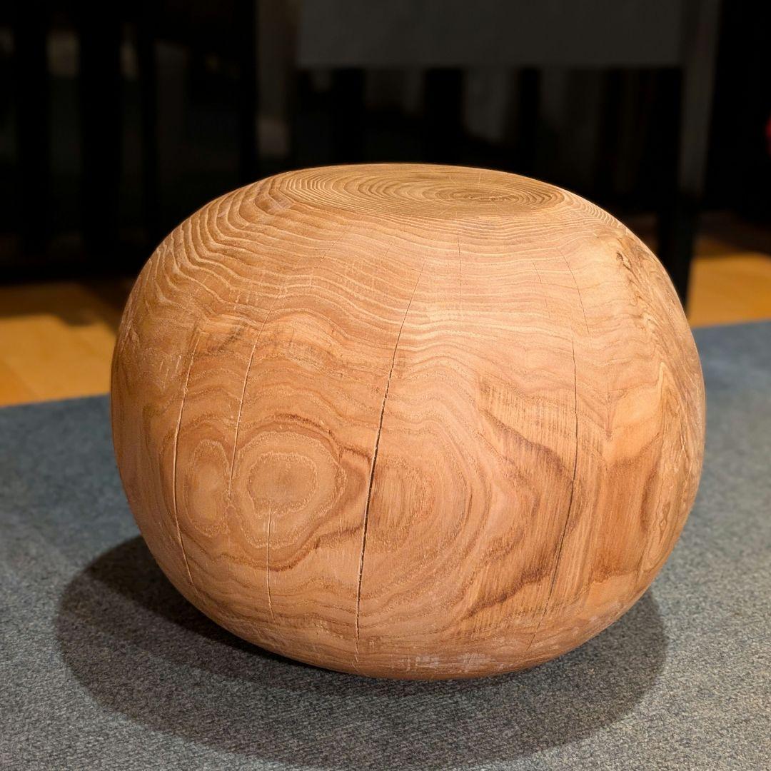 栗　天然木　丸型　高さ約30.5㎝