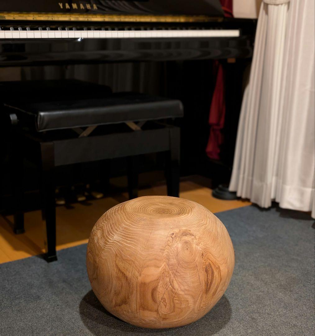 栗　天然木　丸型　高さ約30.5㎝