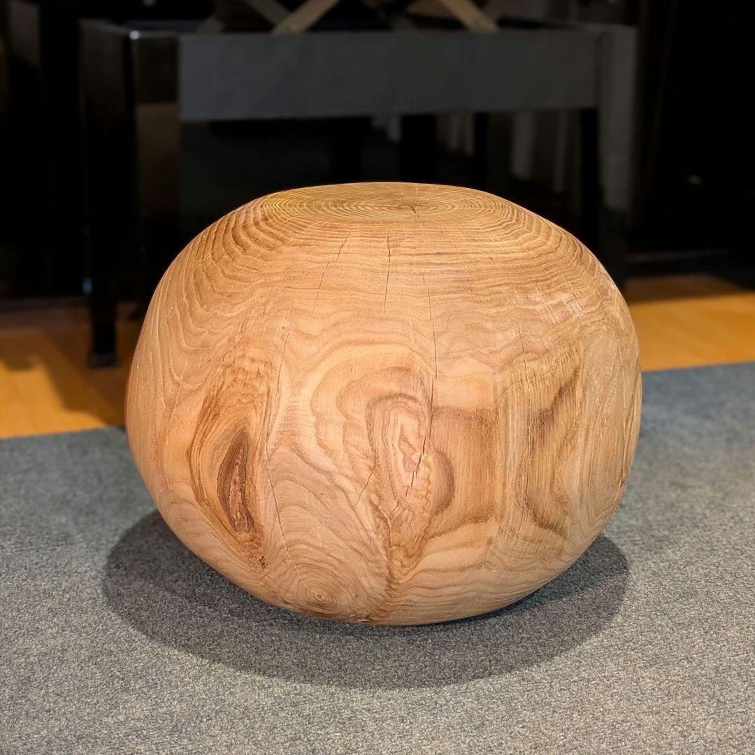 栗　天然木　丸型　高さ約30.5㎝