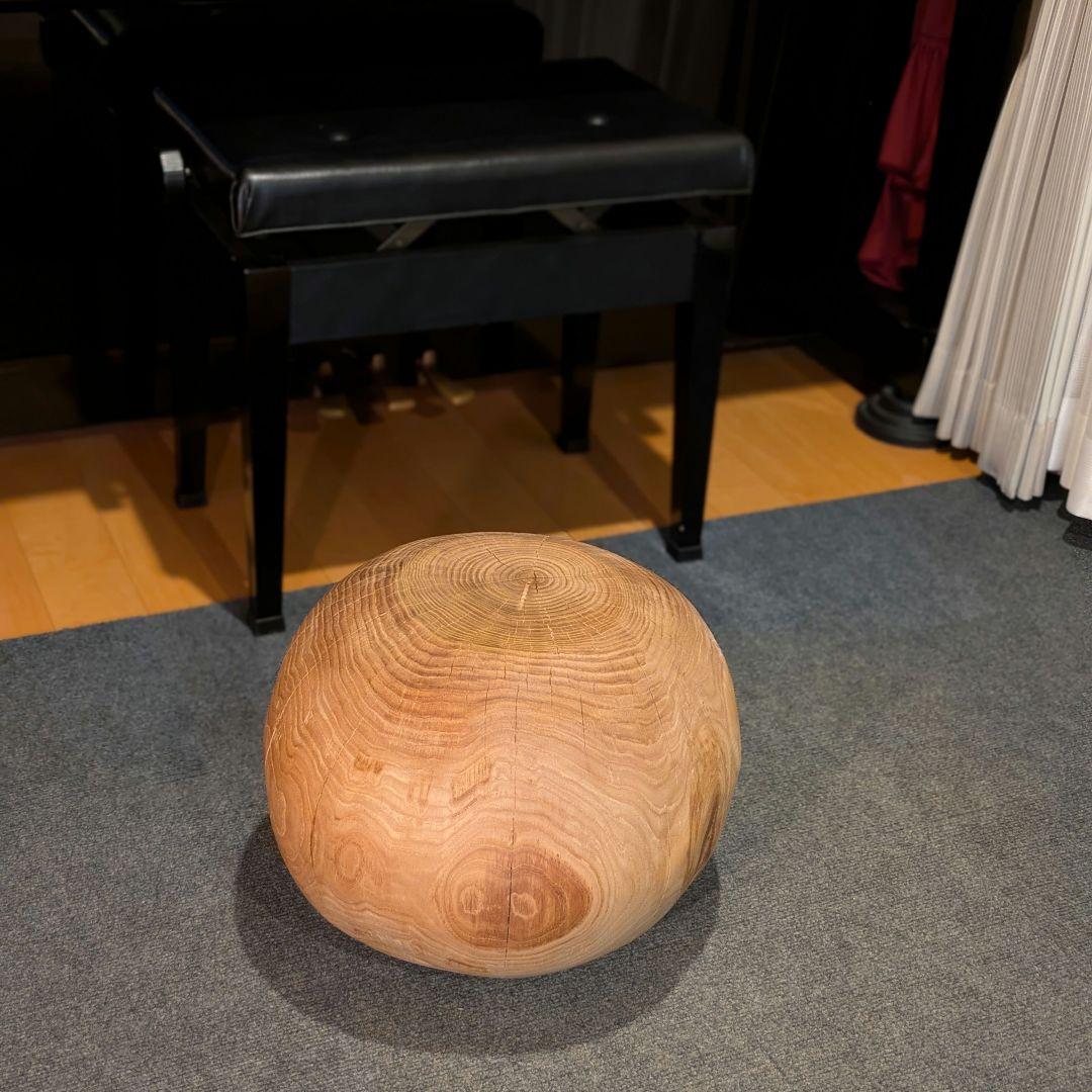 栗　天然木　丸型　高さ約30.5㎝