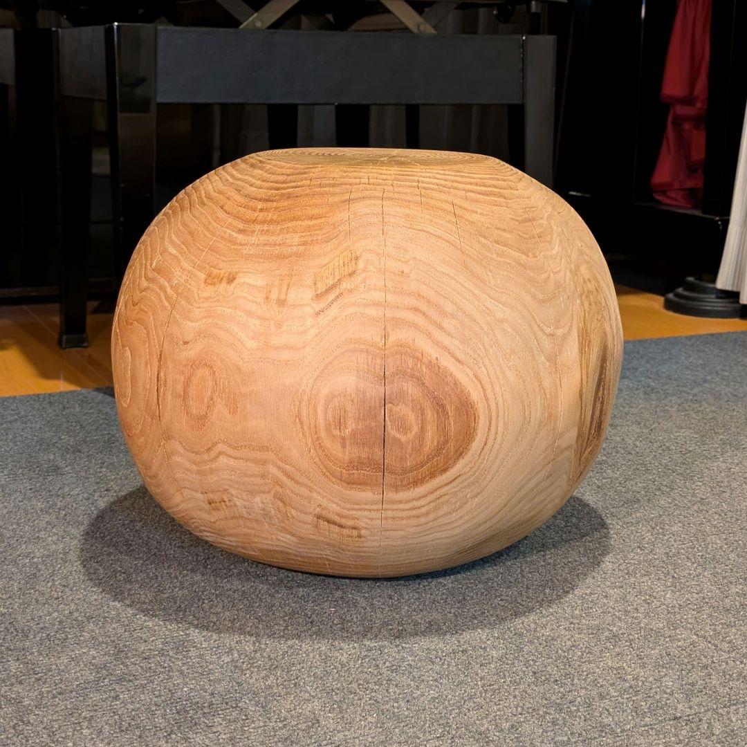 栗　天然木　丸型　高さ約30.5㎝