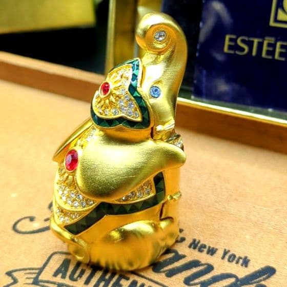 エスティローダー 練り香水 エレファント 金の象 元箱付き ゴールド