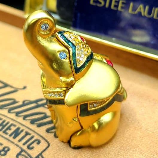 エスティローダー 練り香水 エレファント 金の象 元箱付き ゴールド