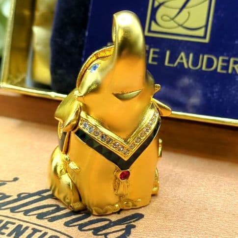 エスティローダー 練り香水 エレファント 金の象 元箱付き ゴールド