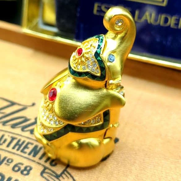 エスティローダー 練り香水 エレファント 金の象 元箱付き ゴールド