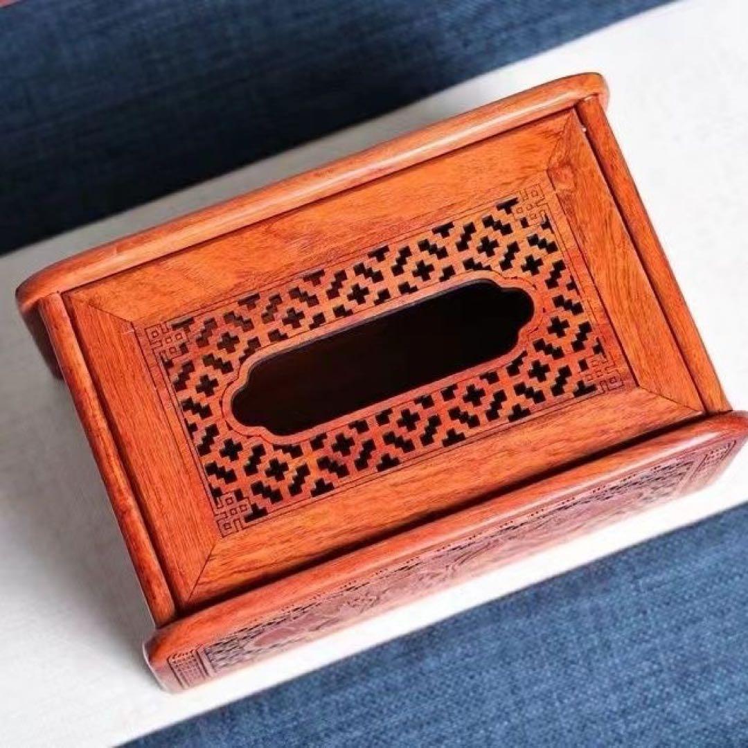 【日用品】紅木ティッシュケース 1個