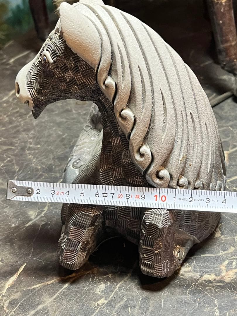 ウルグアイ製のリンコナダのユニコーンの陶器製置物、ユニコーン置き物 ウルグアイ製