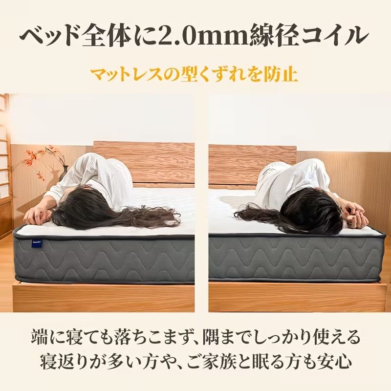 【新品】高級、厚さ21cm、120*195cmプレミアムスプリング式マットレス