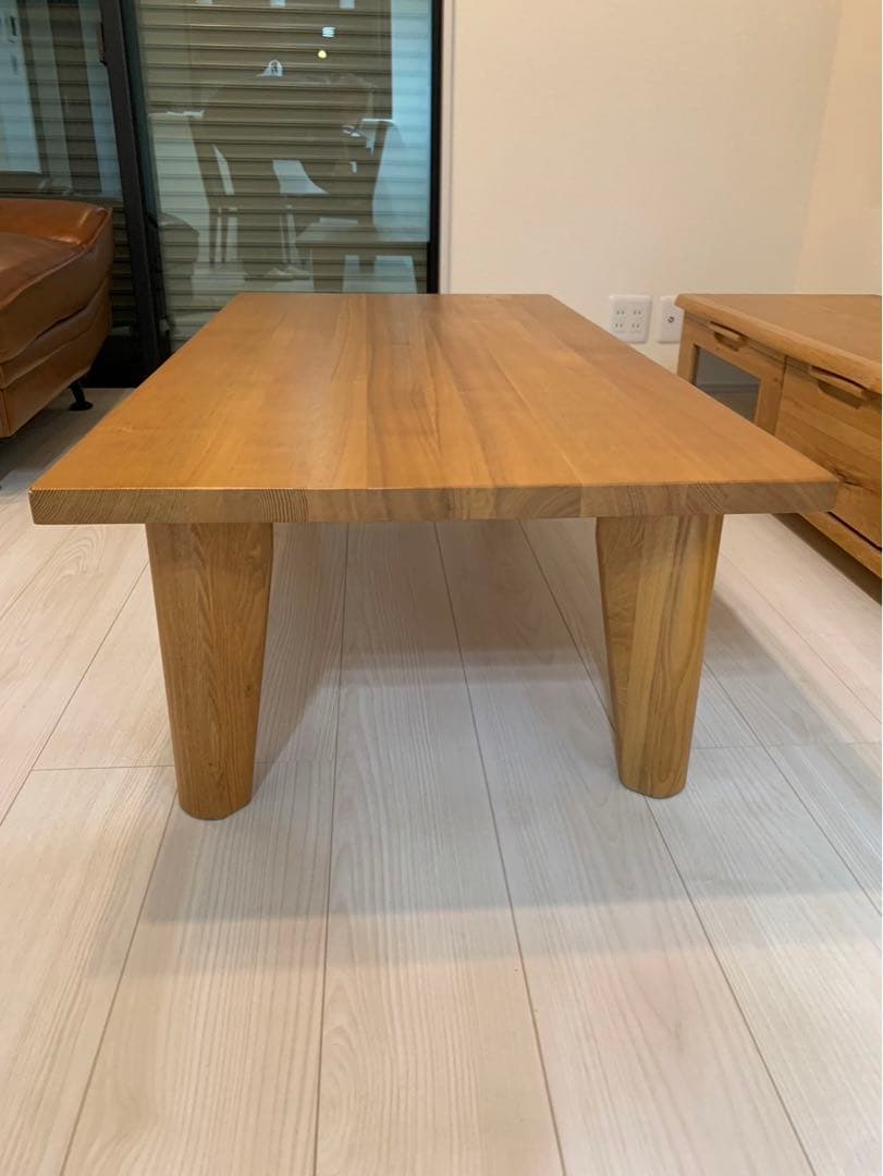 【美品】高級ナチュラルウッド ローテーブル