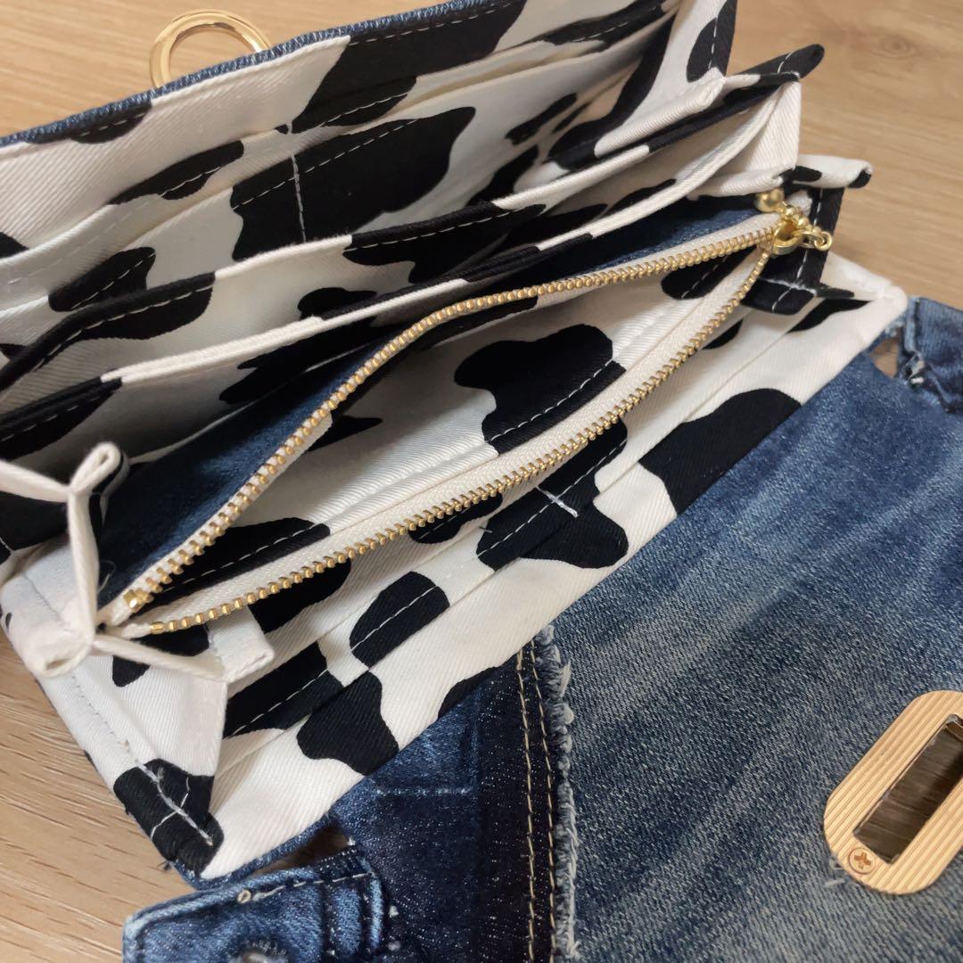 デニム リメイク フリル 長財布