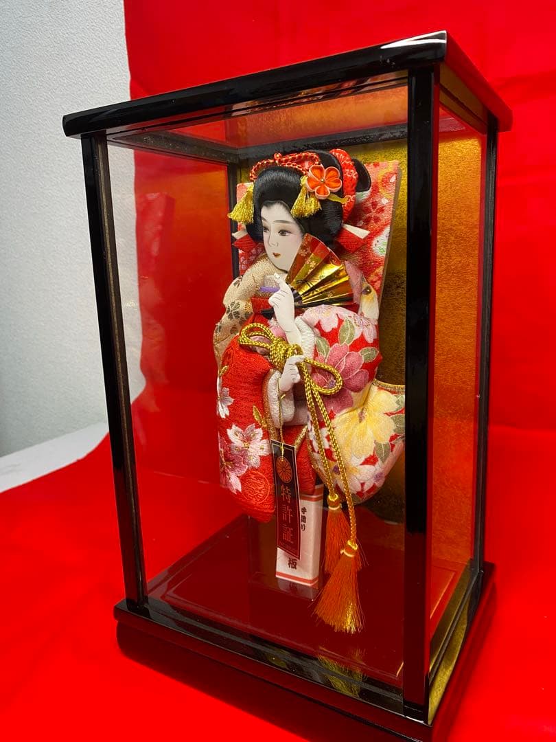 羽子板ガラスケース８号・サイズ間口約２２×奥行約１７×高さ約３５㎝・小さいサイズ