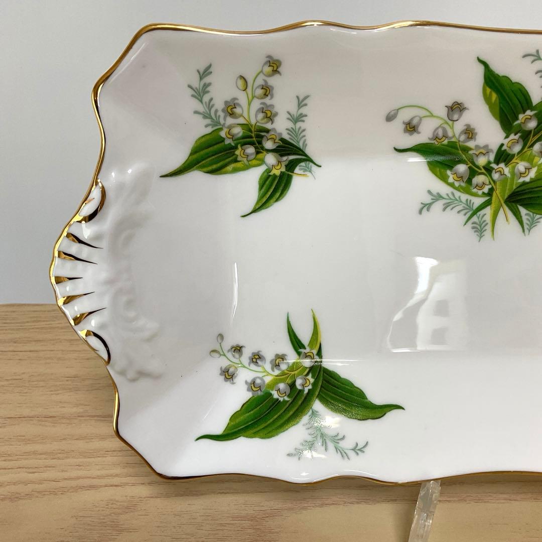 ハマースレイ　すずらん　サンドウィッチプレート　勿忘草シュガークリーマー