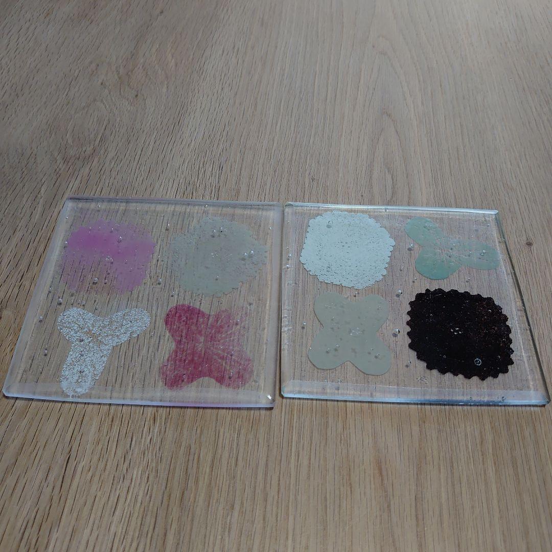 八木麻子さん　花スクエアプレート　２枚セット