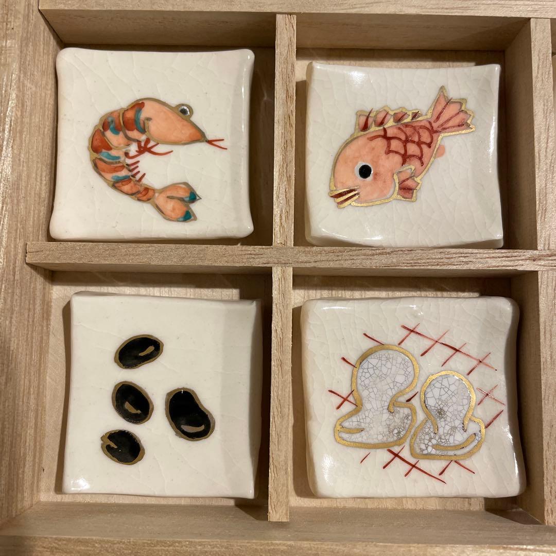 箸置きセット　お正月　おせち　おめでたい柄　9点