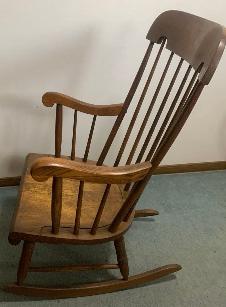 椅子　アンティーク　木製 ロッキングチェア ブラウン
