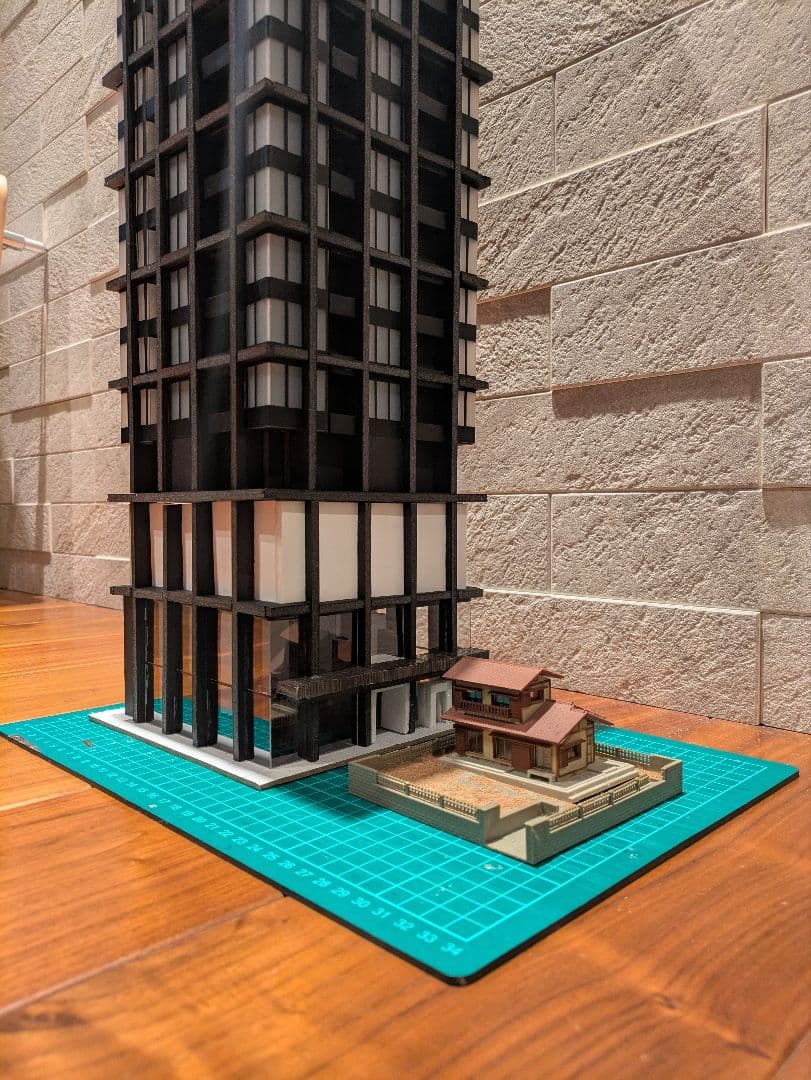 Nゲージ 自作ストラクチャー 高層マンション タワマン - メルカリ