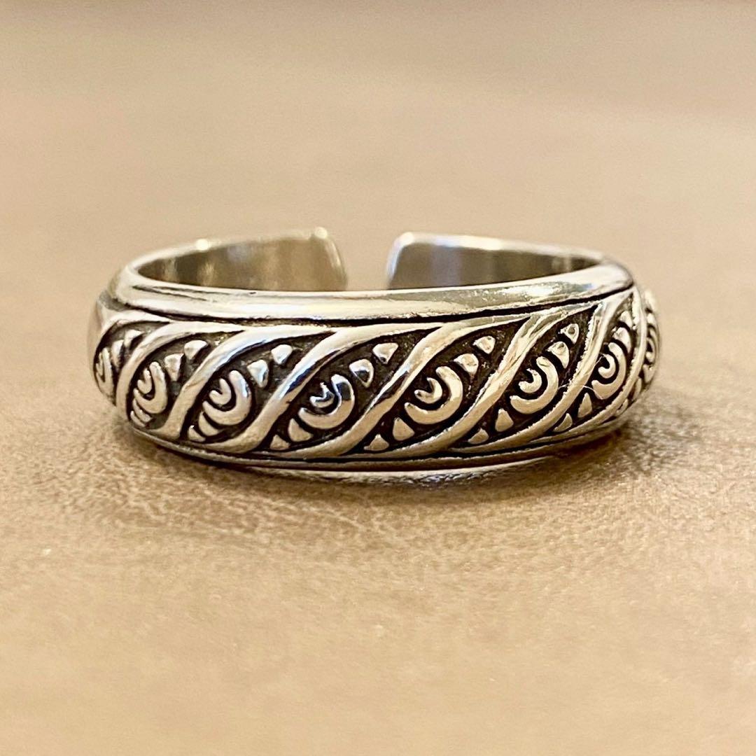 波状模様 シルバー リング メキシカン ヴィンテージ アンティーク【R