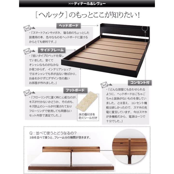 期間限定特価　送料無料　フロアシングルベッド　マットレス付き