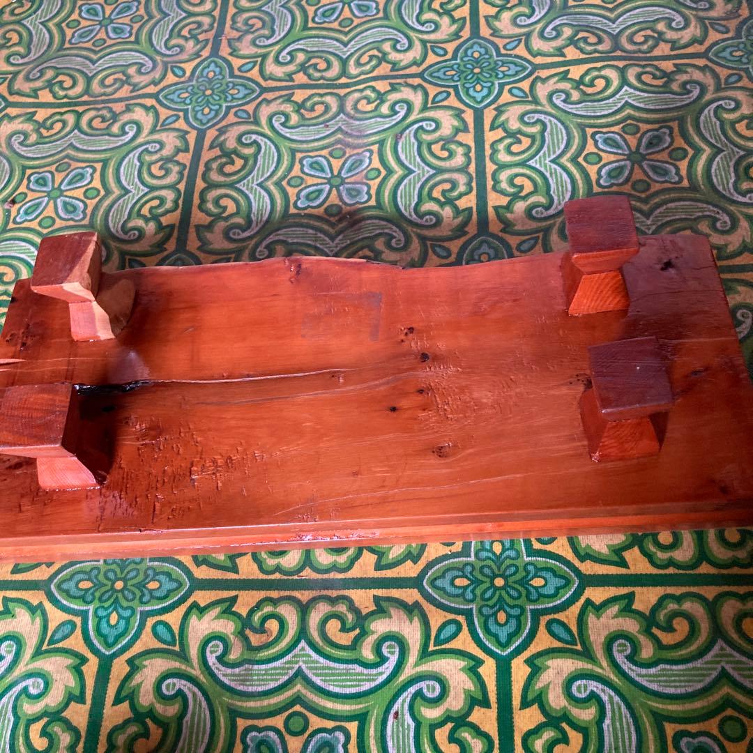 ②天然木製ミニテーブル