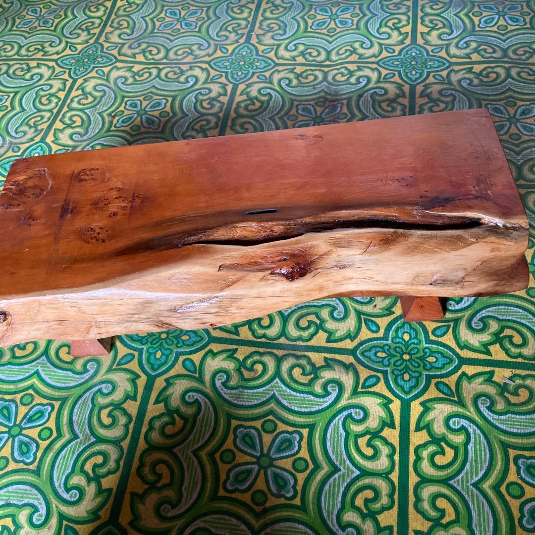 ②天然木製ミニテーブル