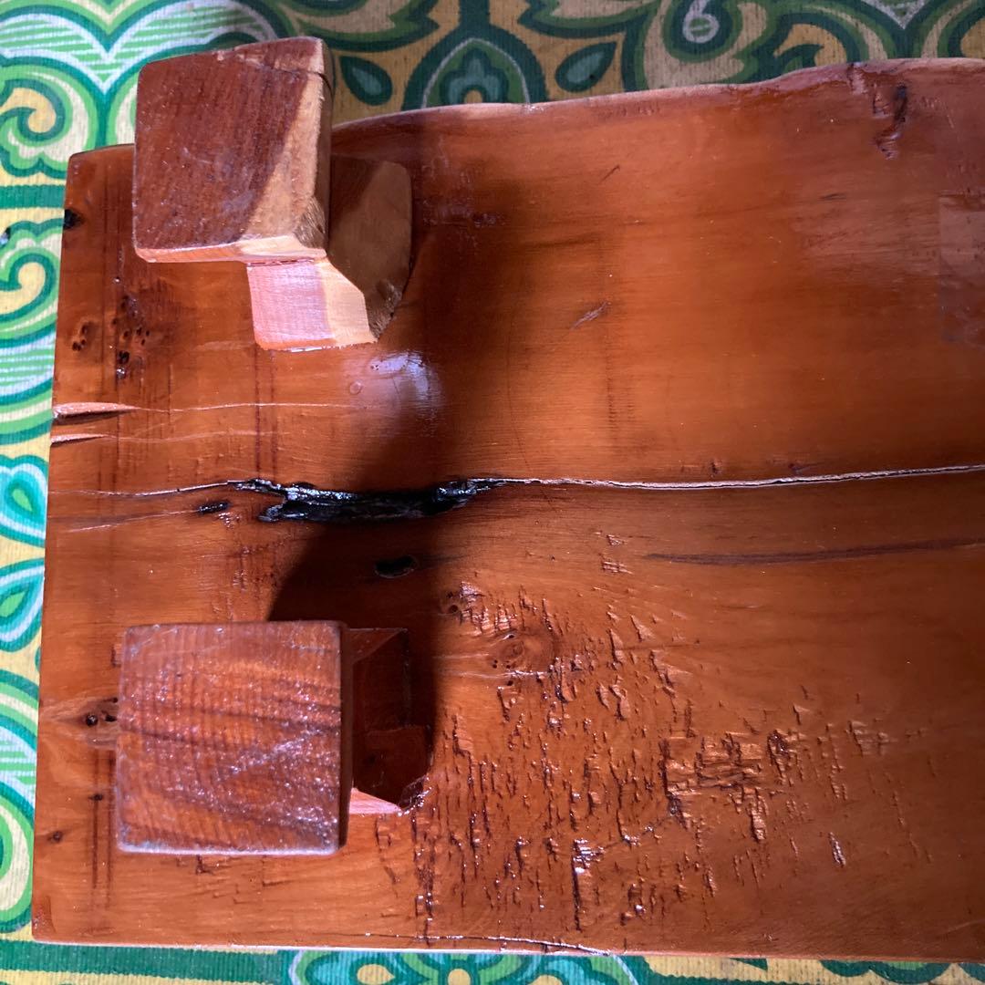 ②天然木製ミニテーブル