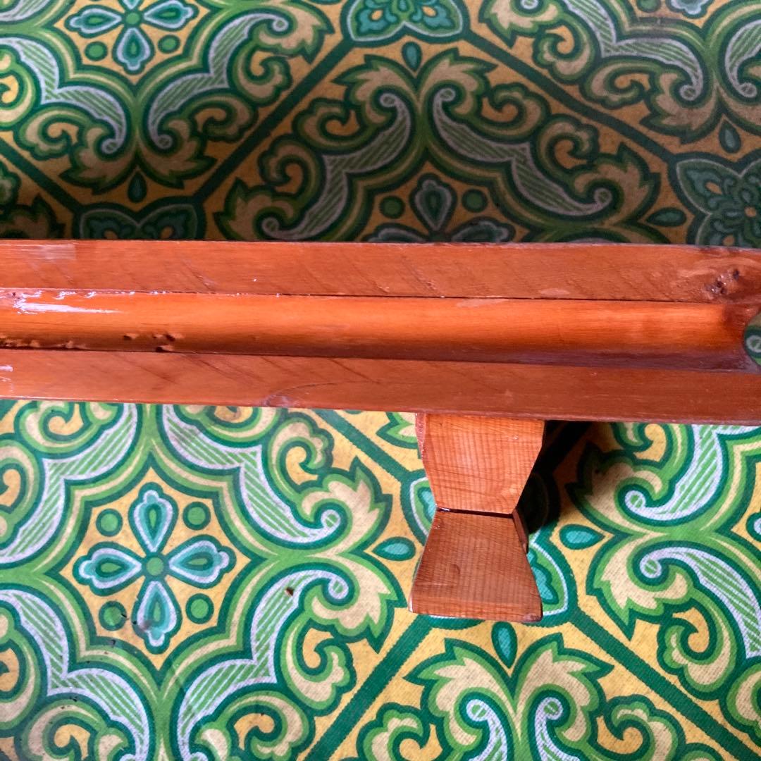 ②天然木製ミニテーブル