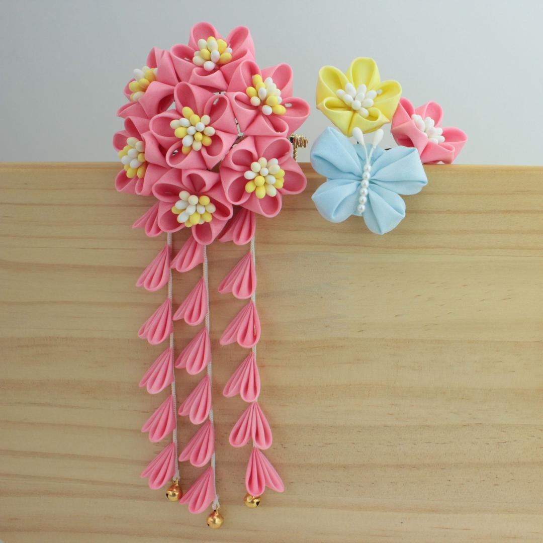 髪飾り つまみ細工 可憐《受注制作》