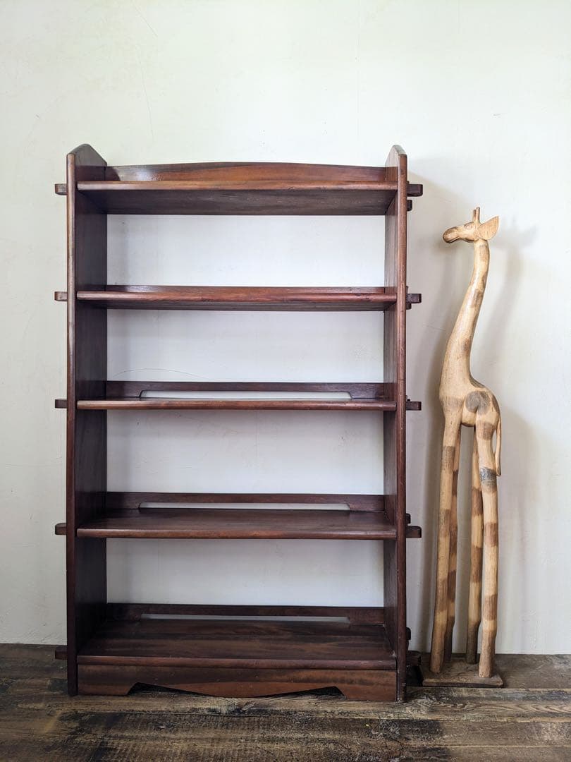 楔の本棚　木製オープンシェルフ　5段