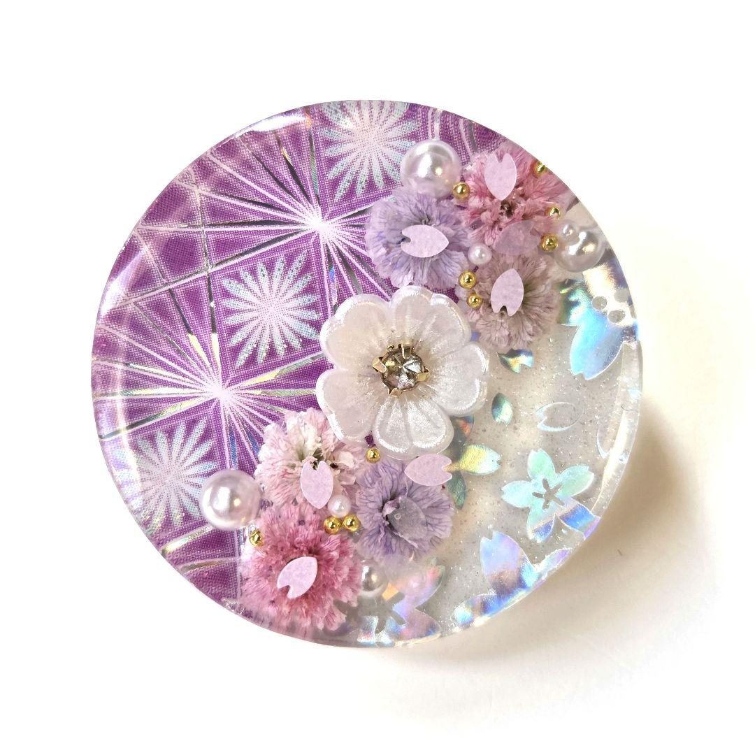 メル30077様専用 レジンヘアゴム ヘアアクセサリー 切子 桜 - メルカリ