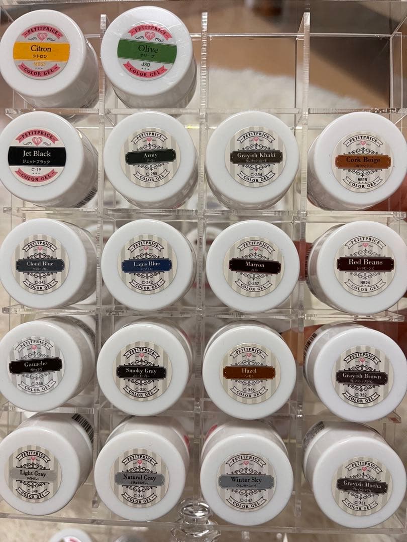 ジェルネイル シアー 58色セット 収納ボックス付き