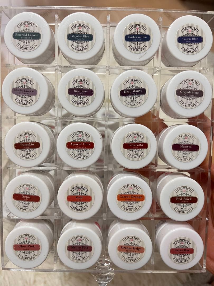 ジェルネイル シアー 58色セット 収納ボックス付き