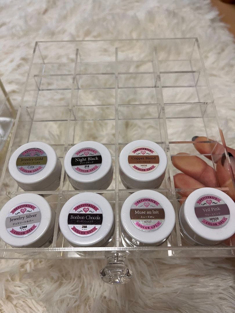 ジェルネイル シアー 58色セット 収納ボックス付き