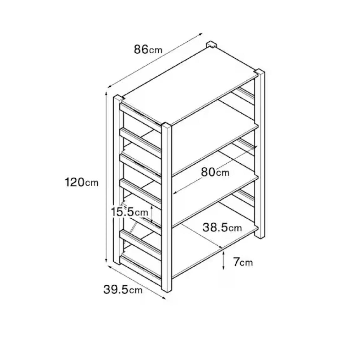無印良品　パイン材ユニットシェルフ・８６ｃｍ幅・中