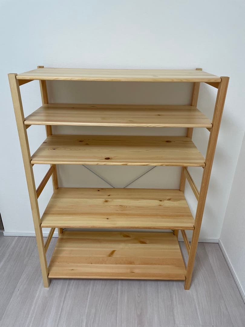 無印良品　パイン材ユニットシェルフ・８６ｃｍ幅・中