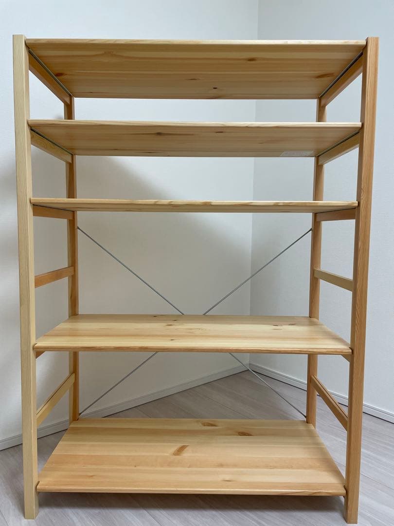 無印良品　パイン材ユニットシェルフ・８６ｃｍ幅・中