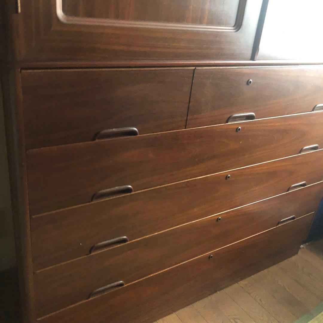 府中家具 マルケイ木工 高級家具 婚礼家具 桐箪笥タンス 着物入 昭和
