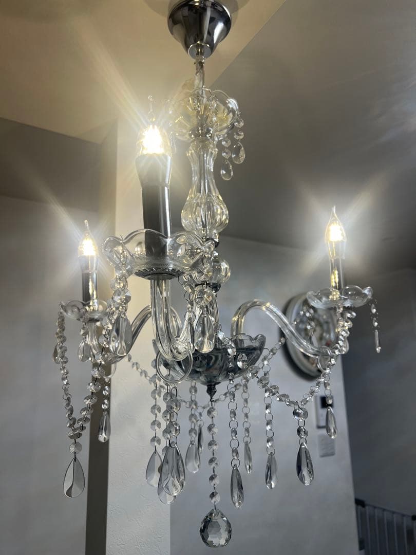 LED電球付きクリスタルシャンデリア 3灯