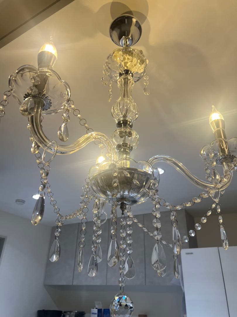 LED電球付きクリスタルシャンデリア 3灯