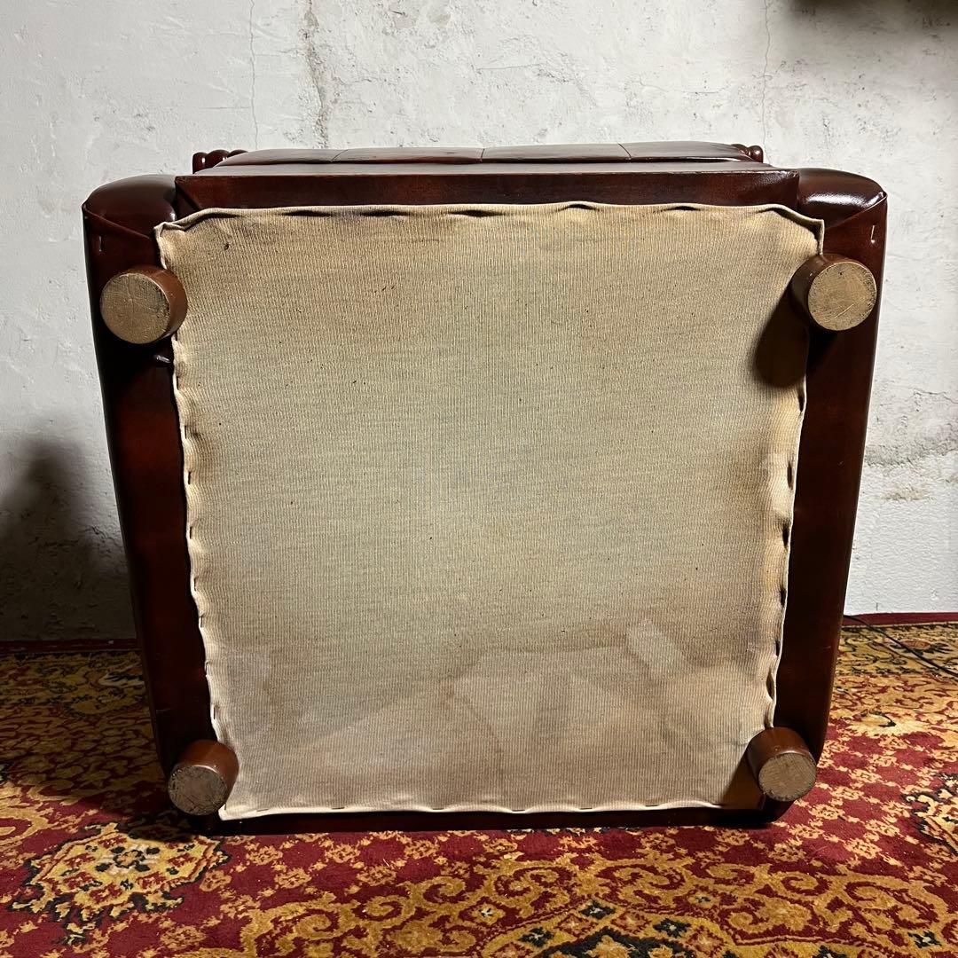 レトロ ソファ アンティーク調 肘掛け木製デザイン ビンテージ家具 昭和レトロ