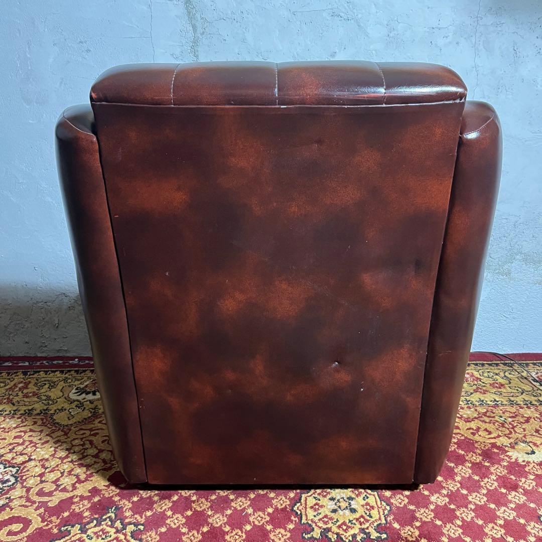 レトロ ソファ アンティーク調 肘掛け木製デザイン ビンテージ家具 昭和レトロ