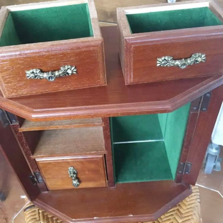 アンティーク風　オルゴール　アクセサリーケース