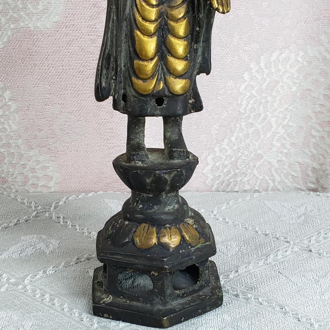 ◆新羅仏 金銅釈迦如来立像 仏像◆検）天平仏 飛鳥仏 空海 親鸞 法然 千利休