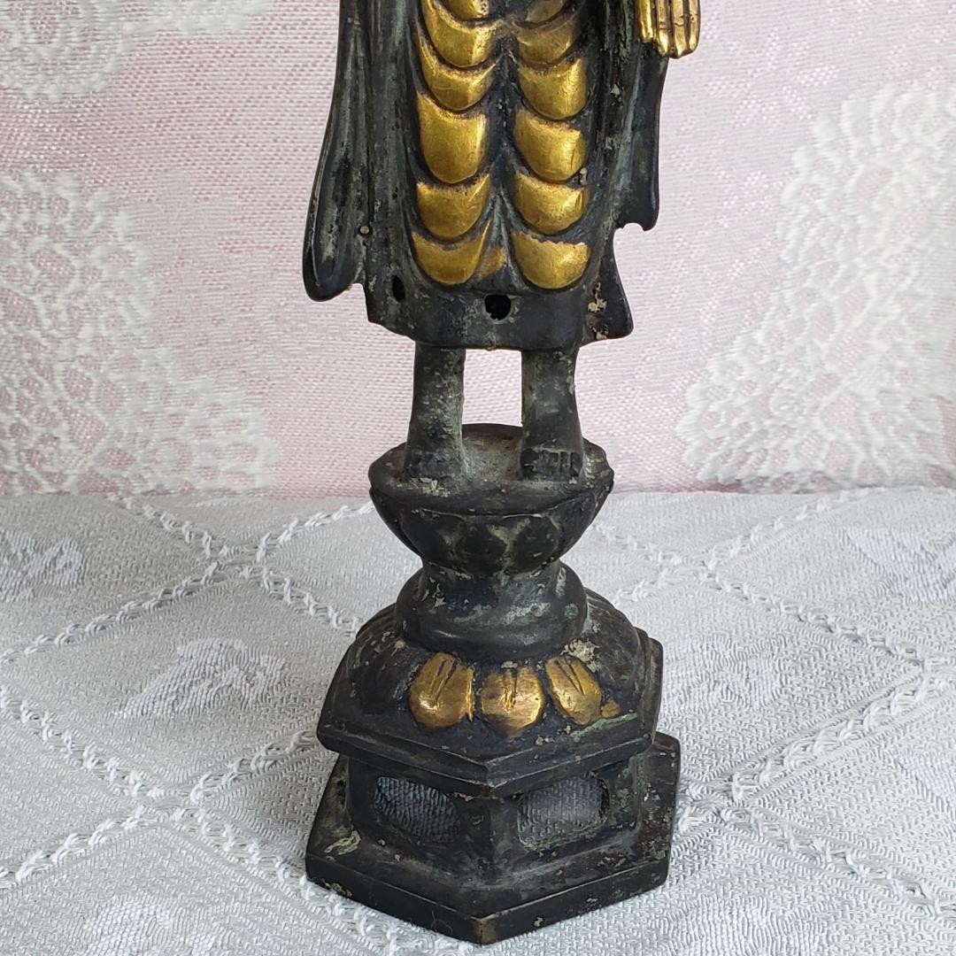 ◆新羅仏 金銅釈迦如来立像 仏像◆検）天平仏 飛鳥仏 空海 親鸞 法然 千利休